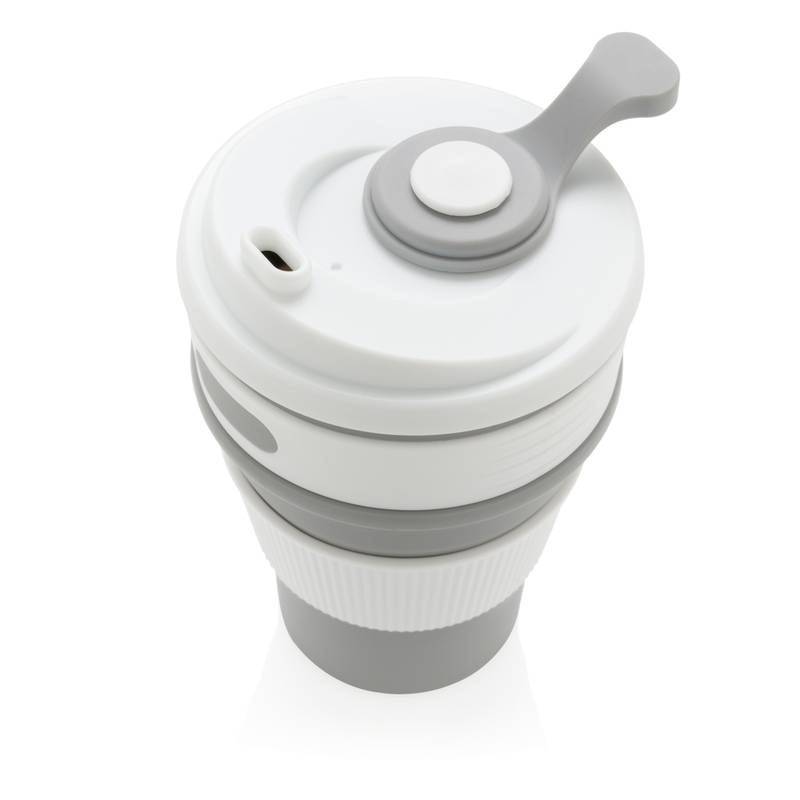 Skládací silikonový hrnček, šedá Skládací silikonový hrnček, šedá